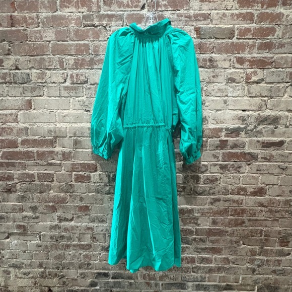 NWT Banana Republic Emerald Green Cotton Poplin Midi Shirt Dress Size XL XXL - Picture 10 of 10